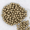Top view of a pile of 12mm Matte Gold Acrylic Bubblegum Beads [20 & 50 Count]