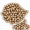 top view of a pile of 12mm Gold Pearl Acrylic Bubblegum Beads [20 Count]