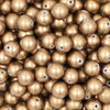 close up view of a pile of 12mm Gold Pearl Acrylic Bubblegum Beads [20 Count]