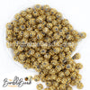 Top view of a pile of 12mm Gold Rhinestone AB Bubblegum Beads [10 & 20 Count]
