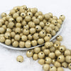 Front view of a pile of 12mm Gold Stardust Bubblegum Beads [20 & 50 Count]