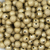 Close up view of a pile of 12mm Gold Stardust Bubblegum Beads [20 & 50 Count]