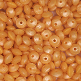 12mm Golden Yellow Lentil Silicone Bead