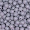 close up view of a pile of 12mm Light Gray Acrylic Bubblegum Beads - 20 Count