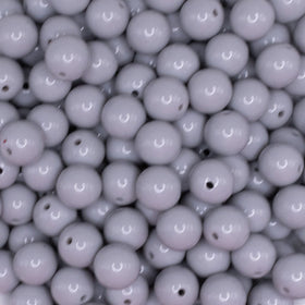 12mm Light Gray Acrylic Bubblegum Beads - 20 Count
