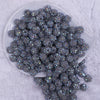 12mm Gray Rhinestone AB Bubblegum Beads - 10 & 20 Count