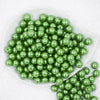 top view of a pile of 12mm Green Pearl Acrylic Bubblegum Beads [20 Count]
