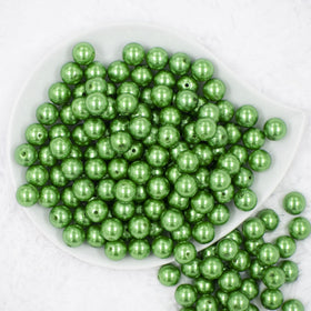 12mm Green Pearl Acrylic Bubblegum Beads [20 Count]