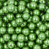 close up view of a pile of 12mm Green Pearl Acrylic Bubblegum Beads [20 Count]