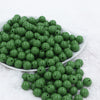 Front view of a pile of 12mm Green Acrylic Bubblegum Beads [20 & 50 Count]