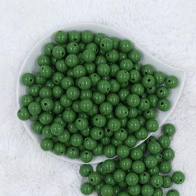 12mm Green Acrylic Bubblegum Beads [20 & 50 Count]
