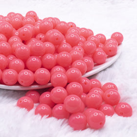 12mm Hubba Bubba Pink Solid Acrylic Bubblegum Beads