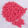 top view of a pile of 12mm Hubba Bubba Pink Solid Acrylic Bubblegum Beads