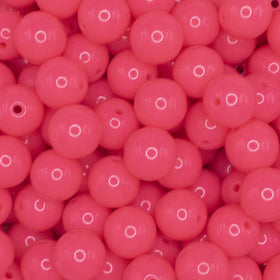 12mm Hubba Bubba Pink Solid Acrylic Bubblegum Beads