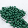 Front view of a pile of 12mm Dark Green Acrylic Bubblegum Beads [20 & 50 Count]