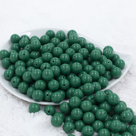 12mm Green Acrylic Bubblegum Beads