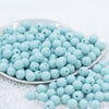 Front view of a pile of 12mm Ice Blue Acrylic Bubblegum Beads [20 & 50 Count]