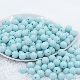 12mm Baby Blue Acrylic Bubblegum Beads - 20 & 50 Count