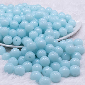 12mm Ice Blue Acrylic Bubblegum Beads - 20 & 50 Count