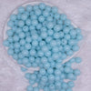 top view of a pile of 12mm Ice Blue Acrylic Bubblegum Beads - 20 & 50 Count