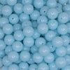 close up view of a pile of 12mm Ice Blue Acrylic Bubblegum Beads - 20 & 50 Count