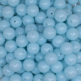 12mm Ice Blue Acrylic Bubblegum Beads - 20 & 50 Count