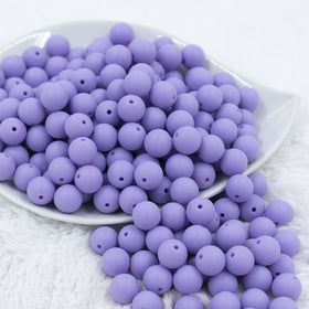 12mm Iris Purple Matte Acrylic Bubblegum Beads