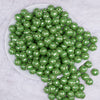 top view of a pile of 12mm Watermelon Pattern Print Chunky Acrylic Bubblegum Beads