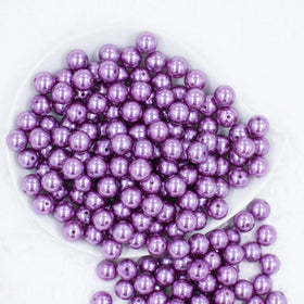 12mm Lilac Purple Faux Pearl Acrylic Bubblegum Beads [20 Count]