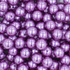 Close up view of a pile of 12mm Lilac Purple Faux Pearl Acrylic Bubblegum Beads [20 Count]