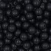 Close up view of a pile of 12mm Matte Black Acrylic Bubblegum Beads [20 & 50 Count]