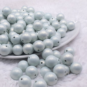 12mm Matte Blue pearl Acrylic Bubblegum Beads