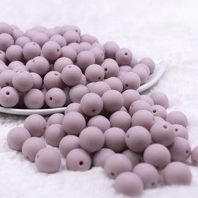 12mm Mauve Pink Matte Acrylic Bubblegum Beads