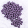 Top view of a pile of 12mm Purple Matte Acrylic Bubblegum Beads