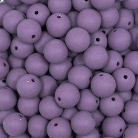 12mm Purple Matte Acrylic Bubblegum Beads