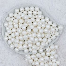 12mm Matte White Acrylic Bubblegum Beads [20 & 50 Count]