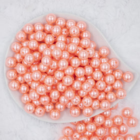 12mm Melon Orange Pearl Acrylic Bubblegum Beads [20 Count]