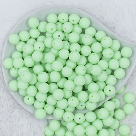 12mm Mint Green Matte Acrylic Bubblegum Beads