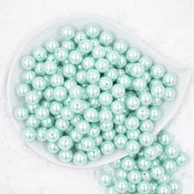 12mm Mint Green Faux Pearl Acrylic Bubblegum Beads [20 Count]
