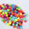 Front view of a pile of 12mm NEON Solid Color Mix Acrylic Bubblegum Beads Bulk [100 Count]