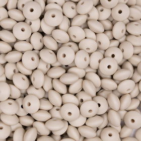12mm Navajo White Lentil Silicone Bead