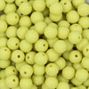 Close up view of a pile of 12mm Bright Yellow Matte Acrylic Bubblegum Beads