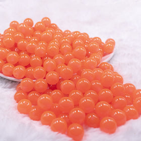 12mm Orange Glow in the Dark Bubblegum Beads [20 & 50 Count]