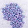 top view of a pile of 12mm Pastel Confetti Rhinestone AB Bubblegum Beads