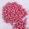 top view of a pile of 12mm Peppermint Candy Chunky Acrylic Bubblegum Beads - 20 Count