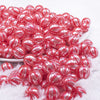 front view of a pile of 12mm Peppermint Pearl Candy Chunky Acrylic Bubblegum Beads - 20 Count