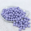 Front view of a pile of 12mm Periwinkle Purple Matte Acrylic Bubblegum Beads
