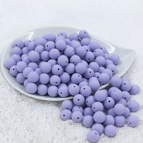 12mm Periwinkle Purple Matte Acrylic Bubblegum Beads