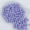 Top view of a pile of 12mm Periwinkle Purple Matte Acrylic Bubblegum Beads
