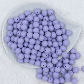 12mm Periwinkle Purple Matte Acrylic Bubblegum Beads
